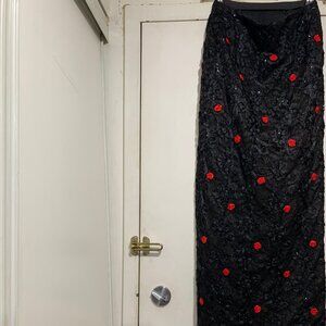 VINTAGE MAXI PENCIL LACE SKIRTS SIZE 26